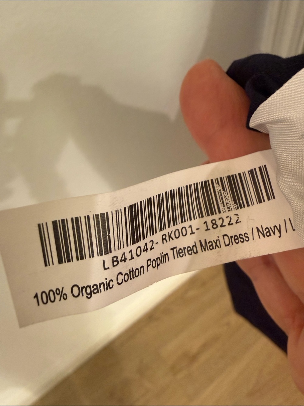 Quince Organic Cotton Poplin Tiered Maxi Dress Navy Size Large - Picture 8 of 8
